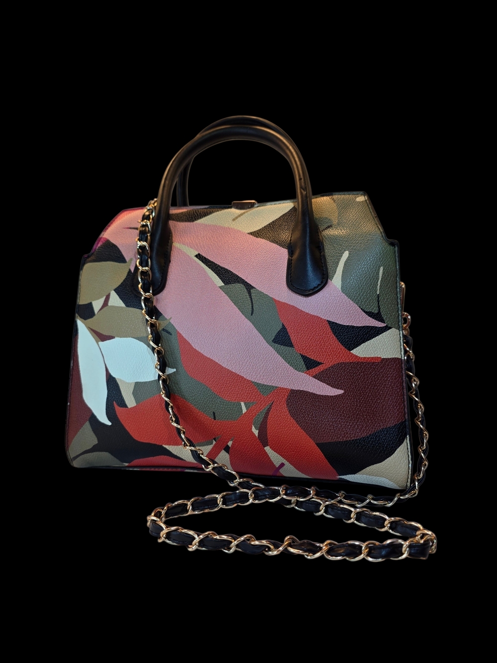 SALE!! Women's Pink Camo Print Top-Handle Bag with Chain Strap by A New Day - Picture 5 of 7